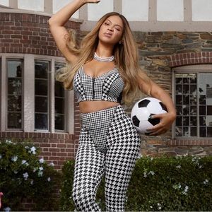 Ivy Park x Adidas black & white top